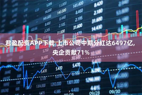 君盈配资APP下载 上市公司中期分红达6497亿, 央企贡献71%